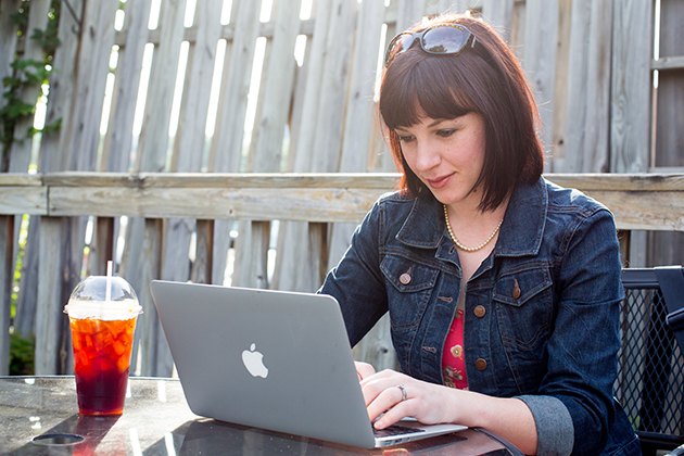 student with laptop